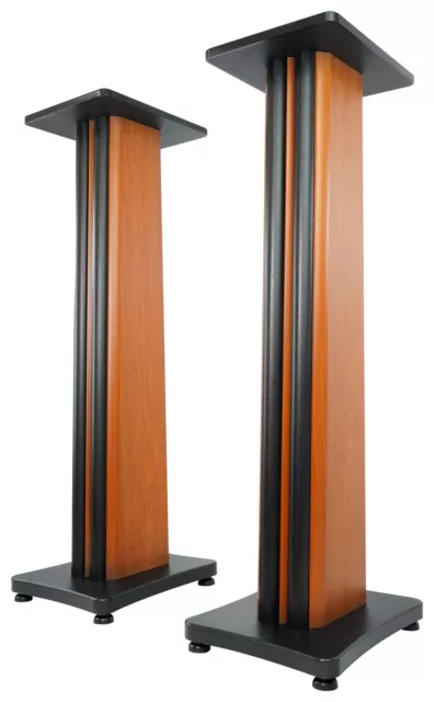 2 Rockville SS36C Classic Wood Grain 36" Speaker Stands Fits DALI SPEKTOR 1 WLNT