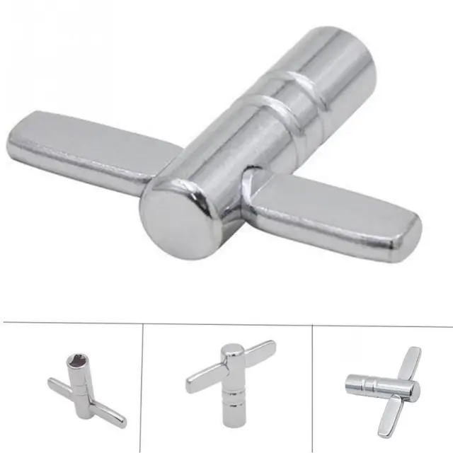 Drum Tuning Key Adjustment Wrench Silver Metal Percussion Suppl L4 Tool CL V5I8