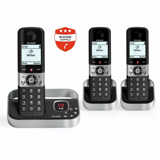 Téléphone sans fil ALCATEL F890 Voice Trio Noir