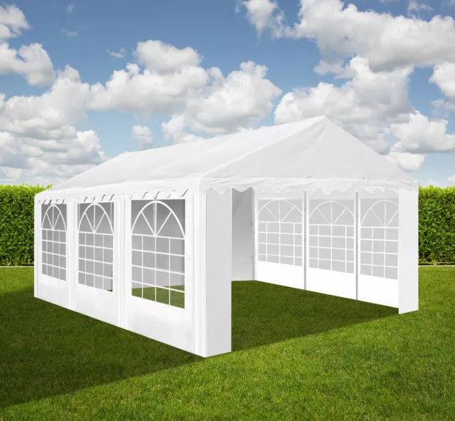 XXL 3x6 m PVC Bierzelt Pavillon Partyzelt Festzelt Vereinszelt Gartenzelt weiß