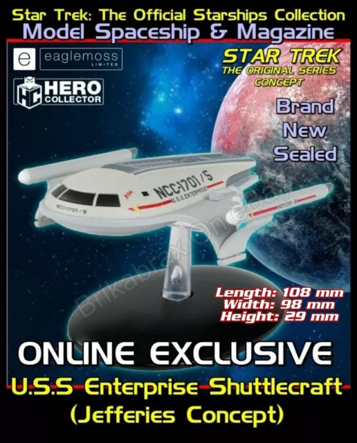 Eaglemoss Star Trek: USS Enterprise Shuttlecraft Jefferies Concept Model - New