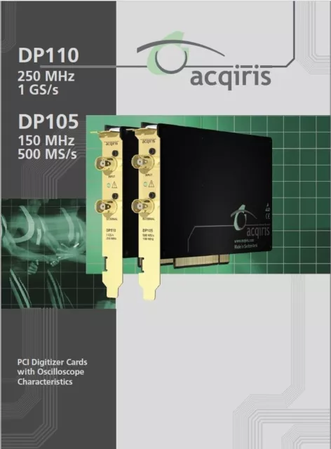 Acqiris DP105 / U1067A-001 PCI Digitizer Card with Oscilloscope Characteristics