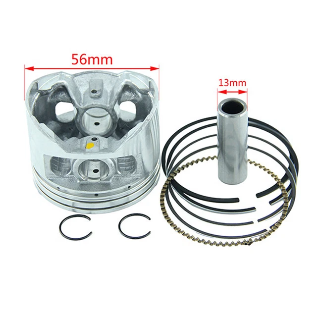 56mm 13mm Pin Piston Ring Kit w/ Clips Kit For 140cc Engine Pit Bike Go Kart US
