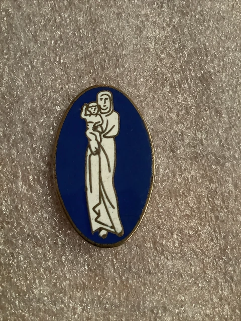 Broche épingle émaillée Apostolat De La Prière - Motif IHS Toulouse, Plaquée Or, Occasion