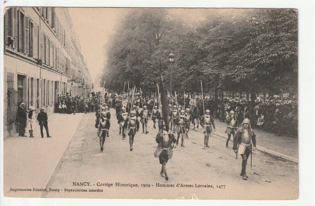 NANCY - CPA 54 - Cortège Historique 1909 - Hommes d' Armes Lorrains 1477