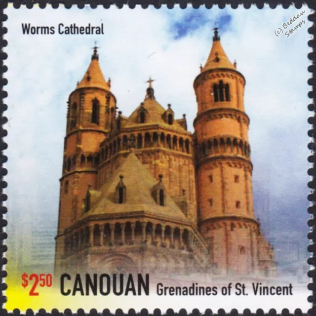 St Peter's Cathedral WORMS Germany Building Church Architecture Stamp (2014)