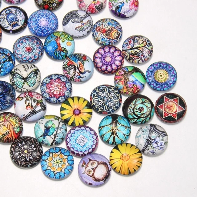 50 Stck. Glas Wirbel Glas Cabochons Zum Selbermachen Schmuckherstellung 2