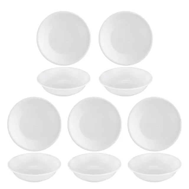 10 PCS ROUND Shape Plates Melamine Sauce Holder Lunch Ceramic Tray £10.99 -  PicClick UK