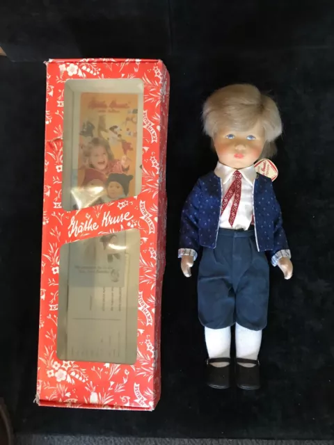 Käthe Kruse Muñeca Fritz 47CM No Usado En Caja Original Casi como Nuevo 2