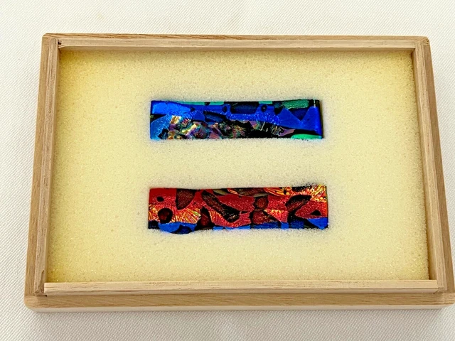 Japanese Hashioki Chopstick rest 2 set Ayano Fukumura glass crafts from Japan