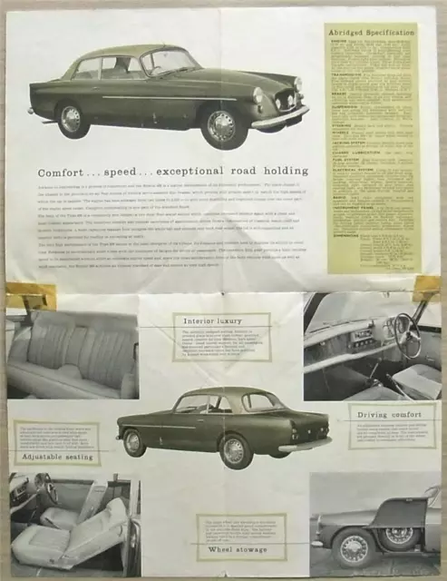 BRISTOL 406 Car Sales Brochure 1958-59 #6413JC 3