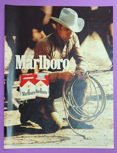 16. Marlboro Zigaretten Cowboy Werbeanzeige Werbung Reklame 1984