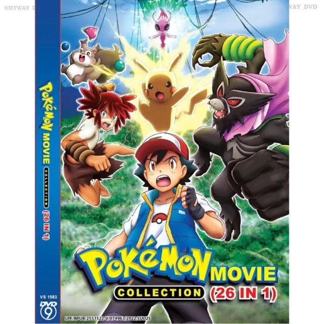 Anime Dvd Pokemon La Colección De Películas 26 En 1 * Subtítulo En Inglés...