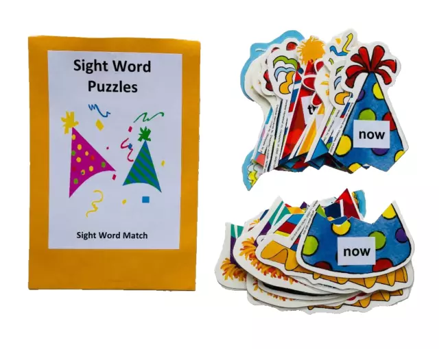 Teacher Made Literacy Center Learning Resource Game Sight Words Match Puzzles