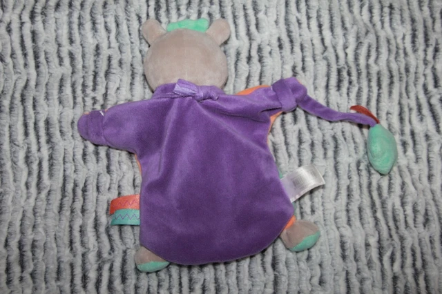 Doudou Et Compagnie Ane Zigzag Orange Violet Gris  Marionnette Exc Etat 2