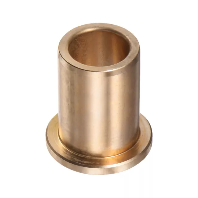 Flange Bearing Sleeve 15mm x 21mm x 30mm Bronze Self-Lubricating Bushings