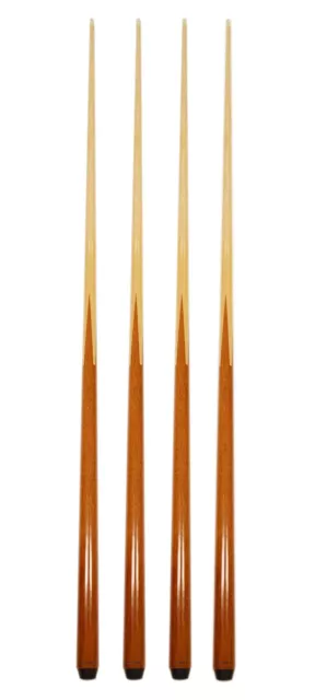 SET OF 4 POOL CUES 4-Prong 57" One-Piece House Bar Billiard Pool Cue Stick