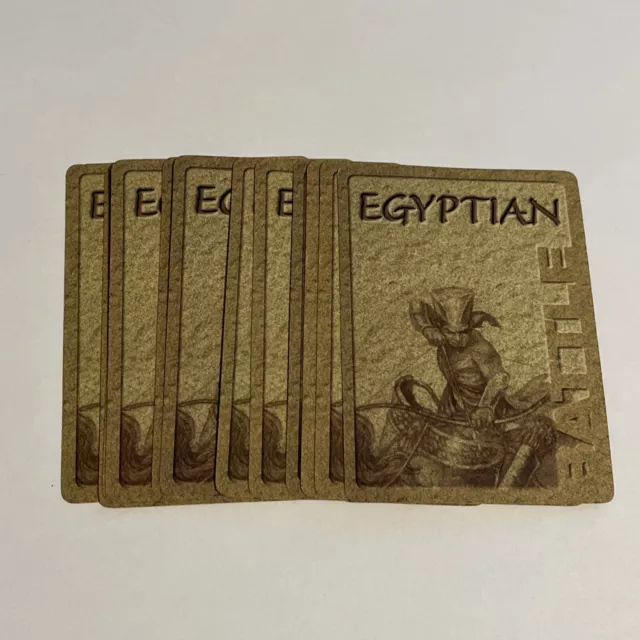Age Of Mythology Board Game: 12 Replacement Brown Egyptian Battle Cards
