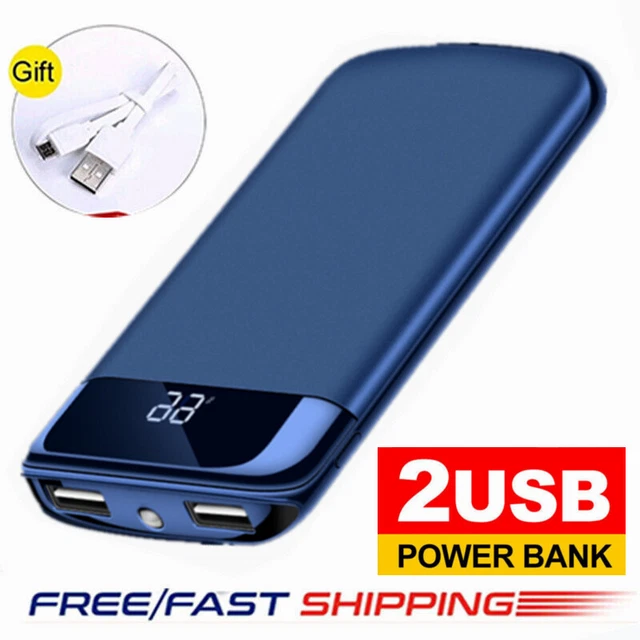 1000000MAH POWER BANK 2 USB Charger Battery Pack for Heated Vest Jacket