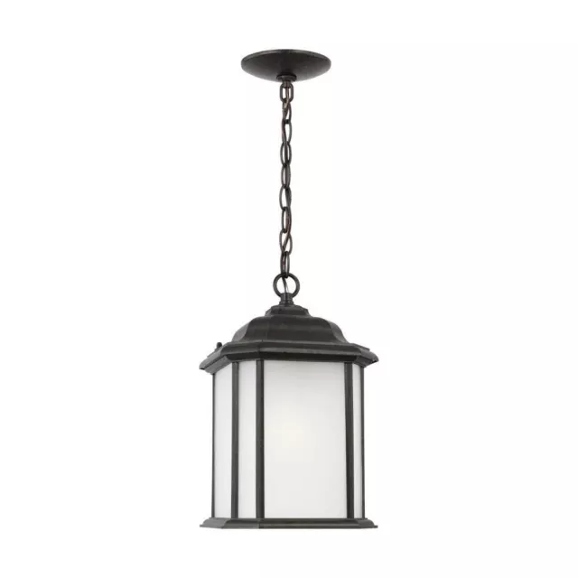 15.25 Inch 9.3W 1 LED Outdoor Pendant-Oxford Bronze Finish-Incandescent Lamping