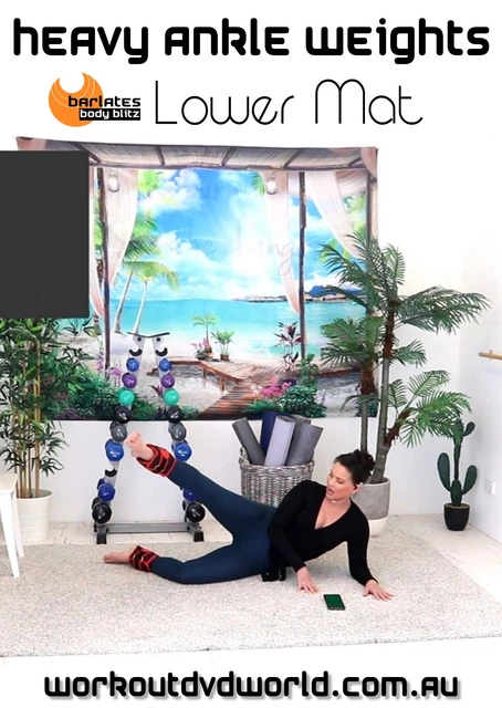 30 min Ankle Weight Mat Workout DVD BARLATES Heavy Ankle Weights Lower Mat