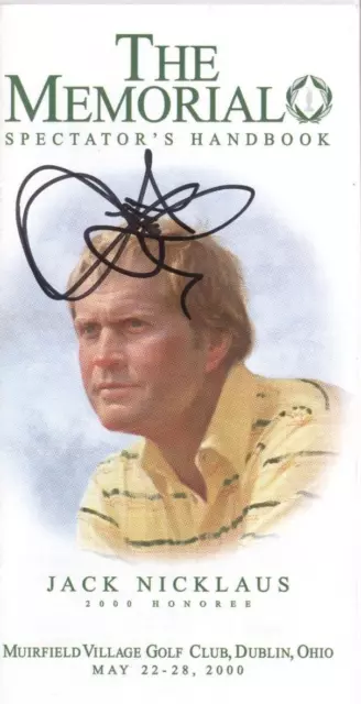 2000 The Memorial Spectator's Handbook Autographed by Jim Furyk