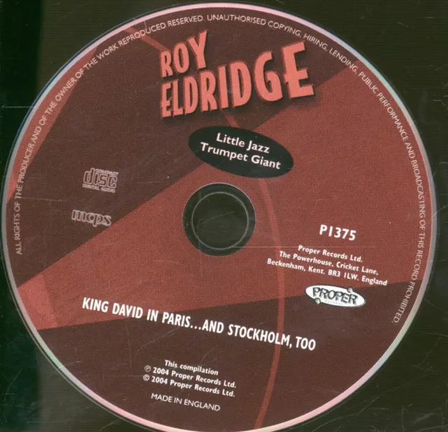 King David In Paris... And Stockholm Too Roy Eldridge - CD - Sehr gut 3