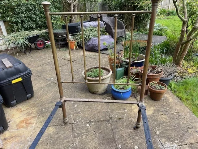 antique victorian brass and iron bed 3