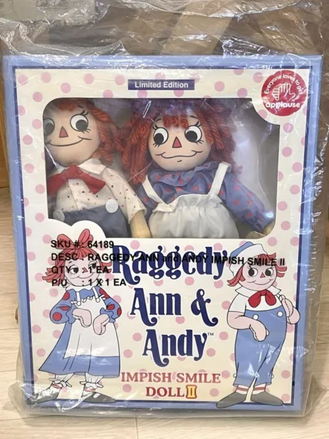 Raggedy Ann & Andy Limited To 4000 Impish Smile Doll Figure Applause Adorable