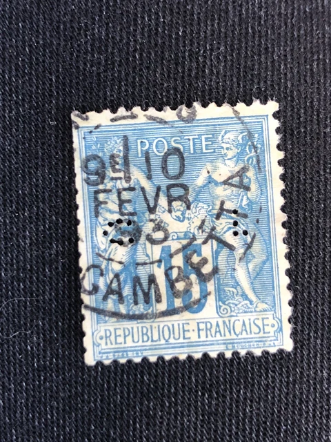 Timbre France classique Sage n° 101 Perforé