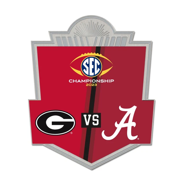 2023 Georgia Bulldogs Alabama Crimson Tide SEC Championship Game Lapel Pin