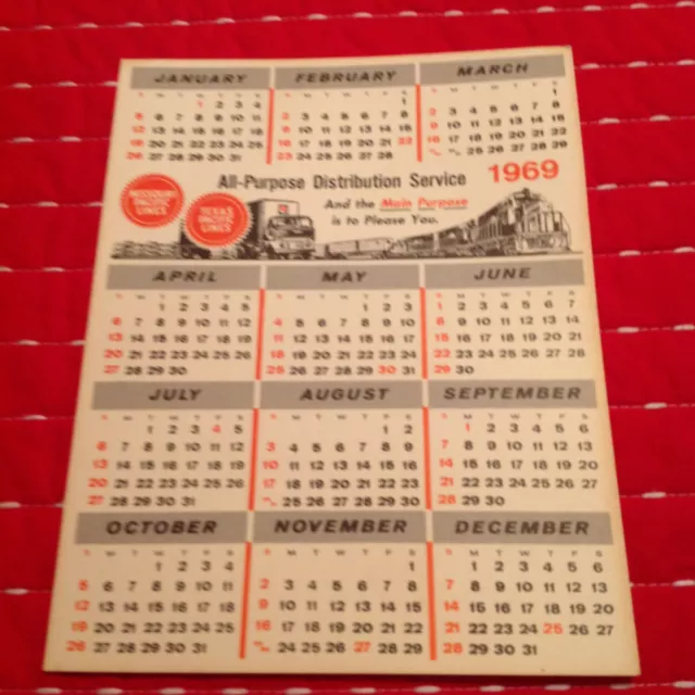 VINTAGE 1969 MISSOURI PACIFIC RAILROAD TEXAS PACIFIC LINES DESK