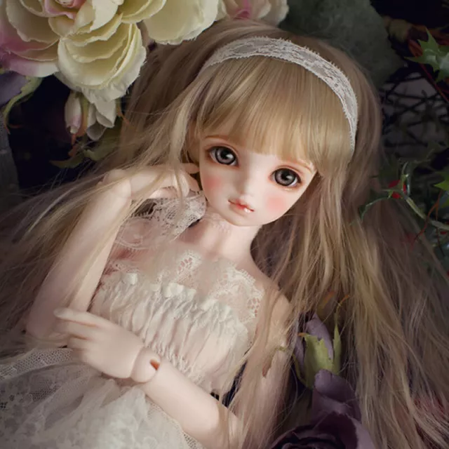 1/4 bambola BJD ragazza palla occhi articolati parrucca trucco viso set completo/solo vestiti