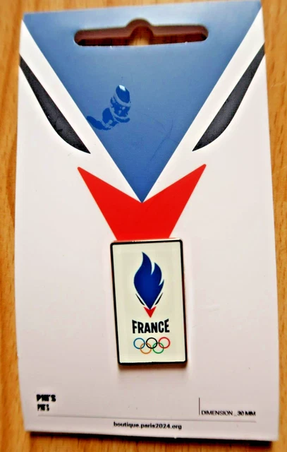 PARIS 2024 OLYMPICS Team France Rectangular Official Pin Badge £14.99 ...