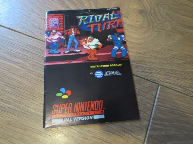 Rival Turf Nintendo Snes Manuale Pal