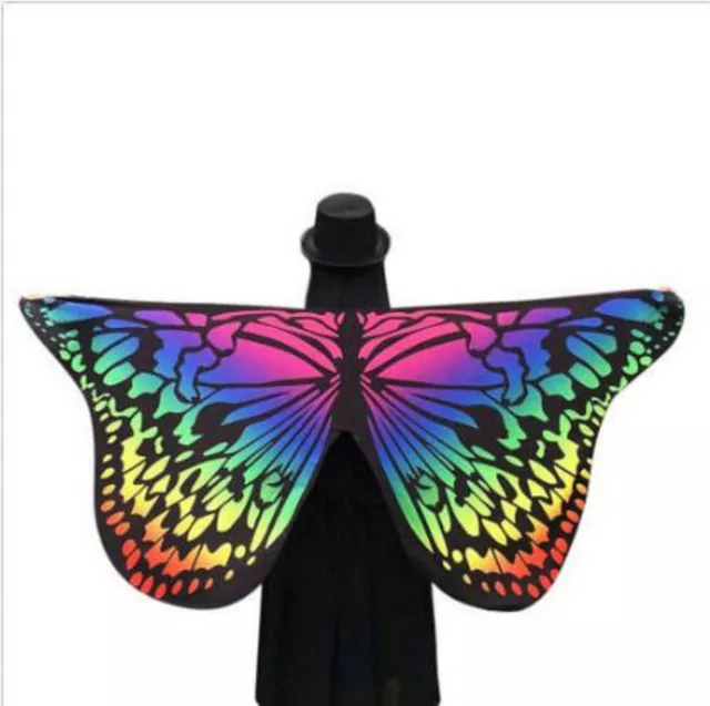 Fabric Soft Butterfly Wings Shawl Fairy Ladies Nymph Pixie Costume Accessory 3