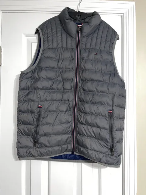 Tommy Hilfiger Men's Gray Solid Quilted Puffer Vest