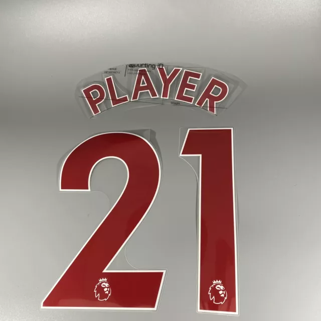 Liverpool Official Name & Number Player Size Red 2021 - 22 Premier League