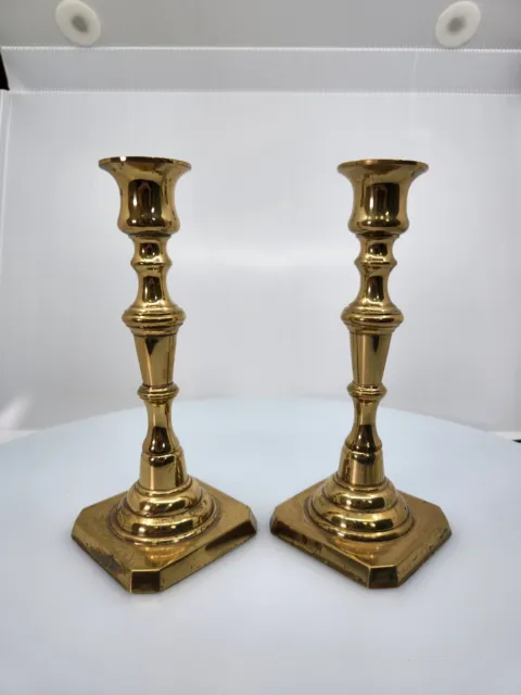 Vintage Brass Candle Holders 19th Century High Quality and Beautiful