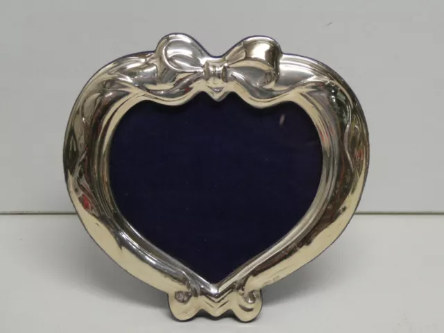ANTIQUE STERLING SILVER Picture Frame Fancy Etched Design Easel
