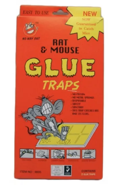 Rat & Mouse Large Glue Traps 2pk Box Best Resistente Trap