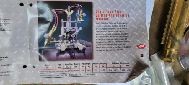 Chain type cutting/beveling machine 