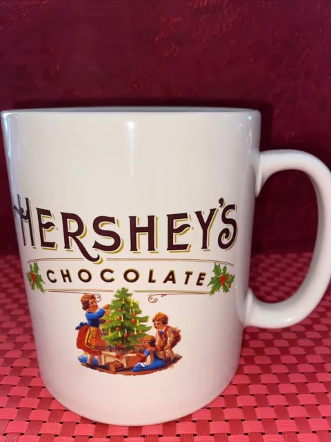 Hershey's Chocolate Christmas Oversize Jumbo Coffee Mug Cup Chocolate Milk Color