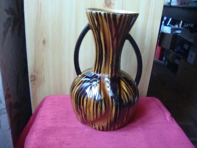 VASE SARREGUEMINES décor DOMINO  VERS 1950 / 60
