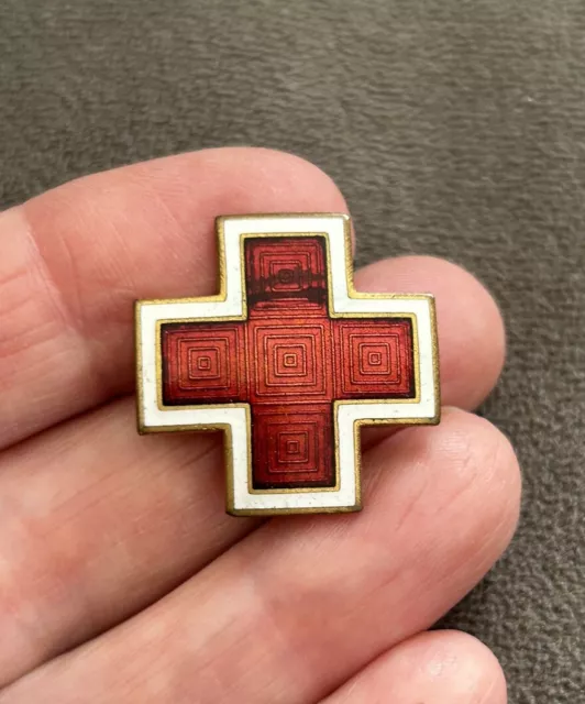 Red Cross Lapel Pin Neutrality And Impartiality Vintage