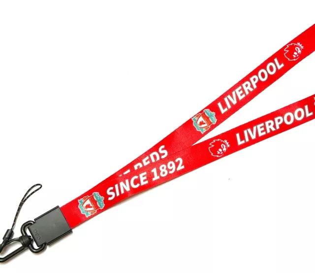 LIVERPOOL FC RED Lanyard Keyring ID Card Holder Phone Strap UK Seller