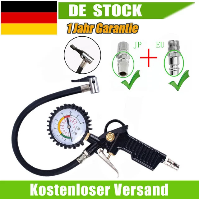 GEEICHT MANOMETER DRUCKLUFT Reifenfüller Kompressor Luftdruckprüfer