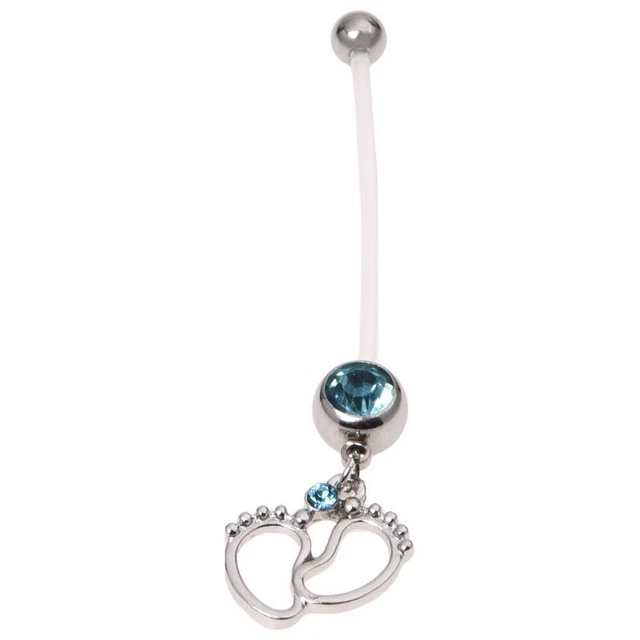 1X(Anneau De Bar De Nombril De Ventre De MaternitÉ De Grossesse Flexible  P5553