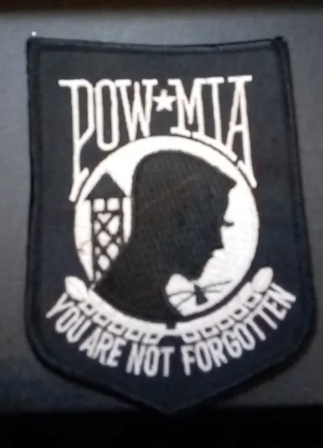 Pow Mia You Are Not Forgotten  4 "  X 3 1/4 " Patch