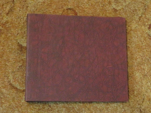 78 Rpm Record Storage Album, Burgandy,  Holds,  12 Records,
